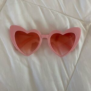 SHEIN Pink Heart-Shaped Sunglasses